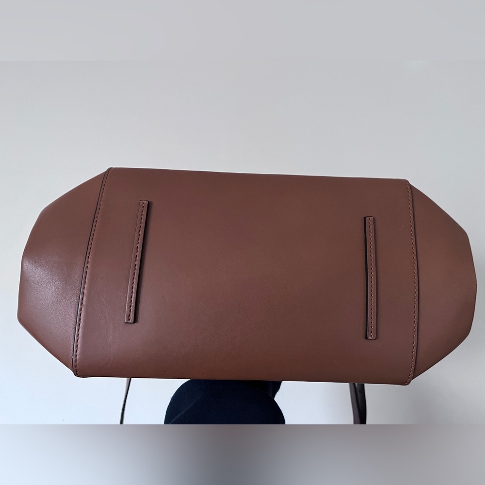 Auxiliary brown leather Bega Satchel bag - Picture 5 of 7